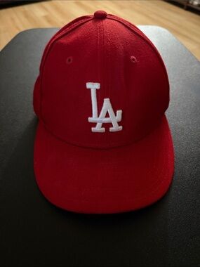 59Fifty Red LA Dodgers red fitted hat 7 1/4